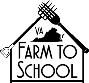 Virginia Farm to School black and white logo